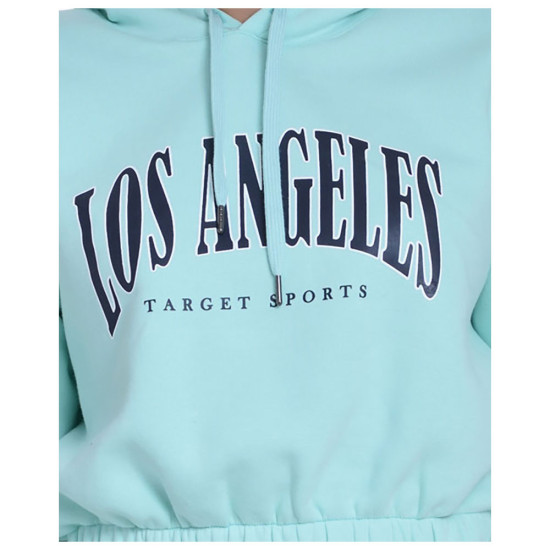Target Γυναικείο φούτερ Loose Cropped Hoodie Fleece "Los Angeles" Target Γυναικείο φούτερ Loose Cropped Hoodie Fleece "Los Angeles"
